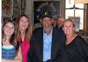 Morgan with guests (L-R) Danielle, her mom Carrie and Carrie's mom Martha Krejci