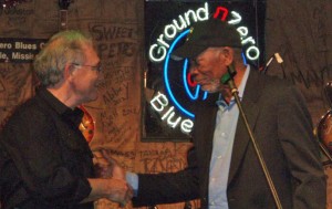 Charles Stites & Morgan Freeman at Able Flight benefit