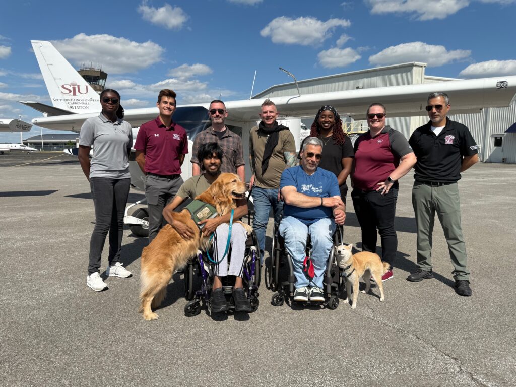Able Flight's Class of 2025 at Southern Illinois University with their instructors.
